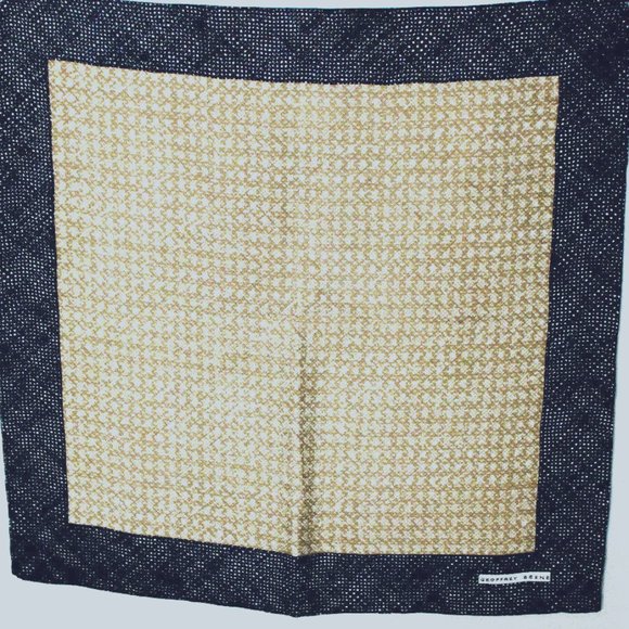 Vtg 80s Geoffrey Beene France 100% Silk Square Sca - Picture 1 of 3